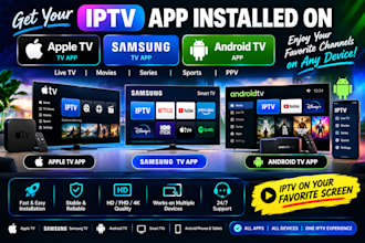create apple tv, smart tv app, samsung tv app, android tv app, iptv, android tv