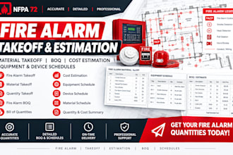 fire alarm takeoff material takeoff boq cost estimation