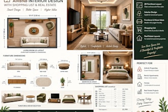 do 2d furniture layout airbnb interior design with shopping list and realestate