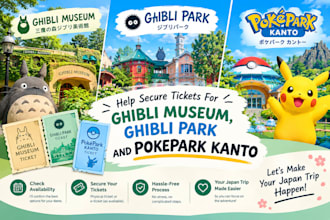 help secure tickets for ghibli museum, ghibli park and pokepark kanto