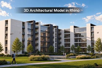 create a detailed 3d architectural model of your building in rhino