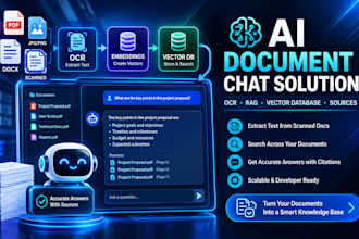 build ai document chat, ocr, rag, vector database and document processing backen