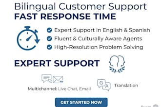 be your bilingual live chat and email customer support agent