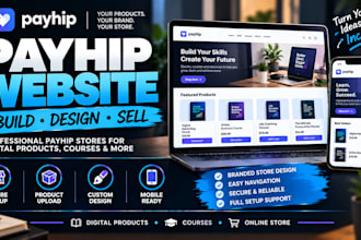 design and set up a professional payhip website  store