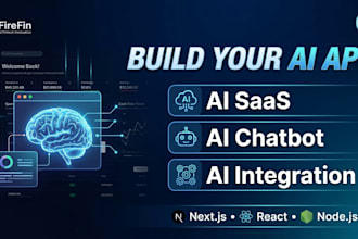 build an ai web app, ai saas, chatbot or ai integration