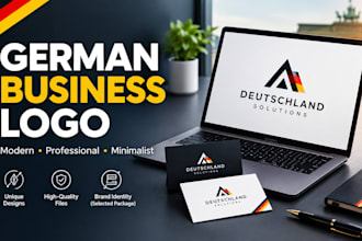 design a modern german business logo and brand identity