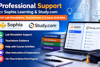 do sophia, touchstones, lab simulation, umpi, wgu, capella, studycom, saylor