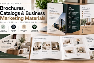 design professional canva brochures, catalogs and business marketing materials