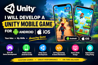 develop a unity mobile game for android and ios