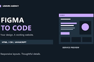 convert figma to responsive HTML CSS and javascript