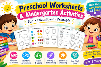 design preschool worksheets and kindergarten activities