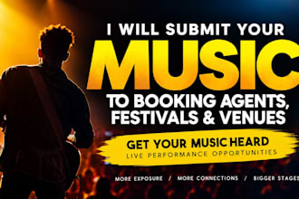 submit your music to booking agents, festivals and venues
