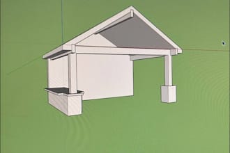 make a fast 3d house blockout model in sketchup
