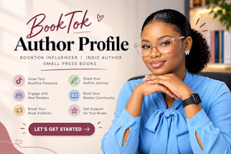 booktok author profile, booktok influencer, indie author, small press books