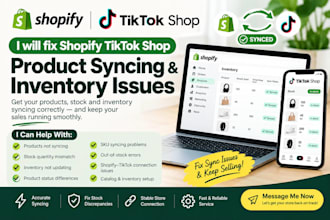 fix shopify tiktok shop product syncing and inventory issues