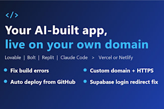 deploy your lovable or bolt app to vercel with custom domain