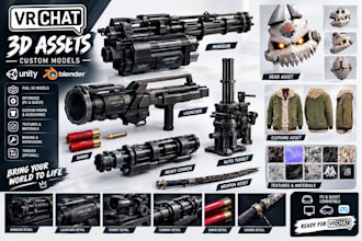 design and rig custom vrchat assets vrchat clothing 3d assets games props object