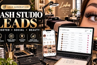 generate lash studio leads, lash salon leads, beauty social media and salon lead