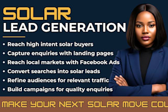 generate solar leads and solar installation leads with facebook and google ads