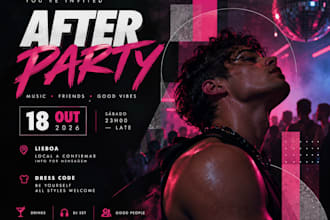 design custom digital invitations, flyers and banners