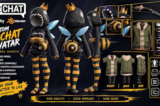 create custom vrchat clothing assets 3d assets world assets vrchat objects props