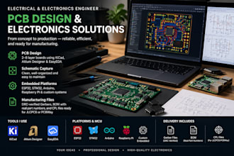 do pcb design, pcb layout, schematic design, esp32 pcb, stm32 pcb, arduino pcb