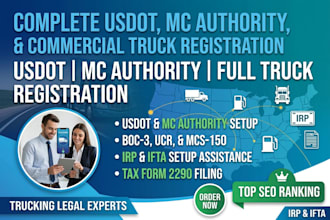 set up dot, mc, and truck registration