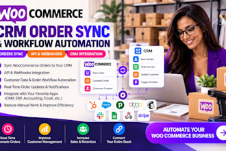 woocommerce CRM order sync API webhooks CRM customer orders workflow automation