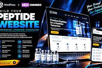 research peptide store, peptide website and nutraceutical woocommerce store