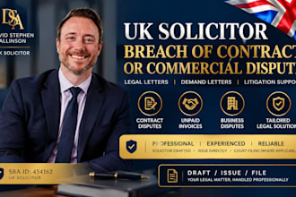 draft a UK breach of contract or commercial contract dispute letter