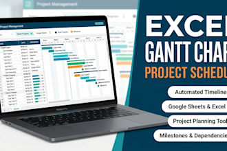 excel gantt chart project schedule timeline and project management planning tool