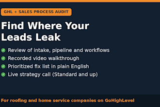 audit your gohighlevel account and sales process for contractors
