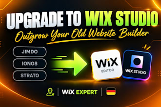 migrate your jimdo, ionos, or strato website to wix studio, business website