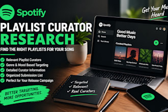 research relevant spotify playlist curators for your song