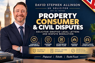 draft a UK property consumer or civil dispute legal letter as a solicitor