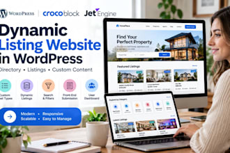 build dynamic wordpress listing website with crocoblock jetengine