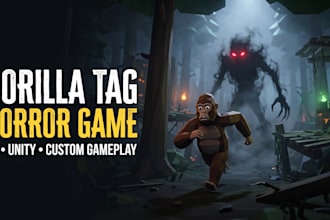 create a gorilla tag horror fan game with custom VR gameplay