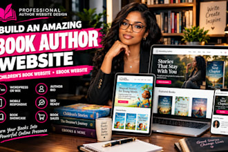 build an amazing book author website, children book website, and ebook website