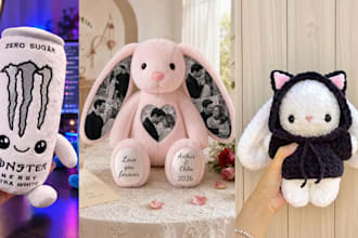 custom handmade plush toy stuffed animal handcrafted crochet kawaii plushie