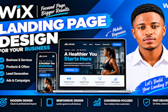 design a high converting wix landing page for your business