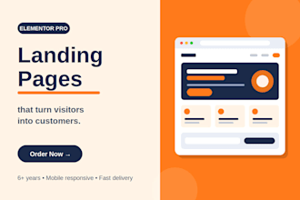 create a professional elementor landing page