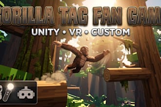 make a custom gorilla tag fan game in unity for vr