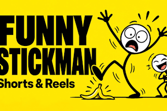 create 2d stickman animation and funny short videos