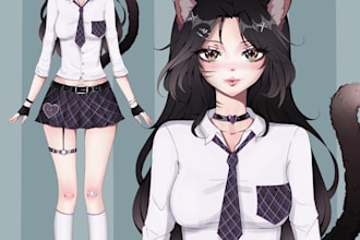 do vtuber character design for you