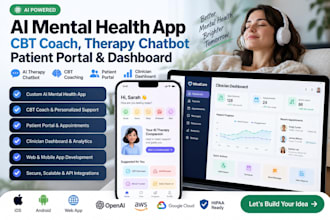 build ai mental health app, cbt coach, therapy chatbot, patient portal dashboard
