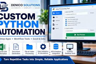 build a python desktop app to automate your workflow