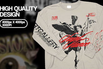 design a streetwear t shirt graphic for your brand