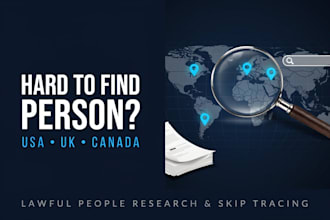 locate hard to find individuals in the UK and USA