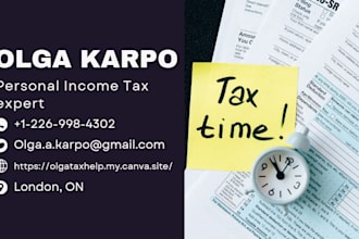 provide canadian bookkeeping and tax preparation services