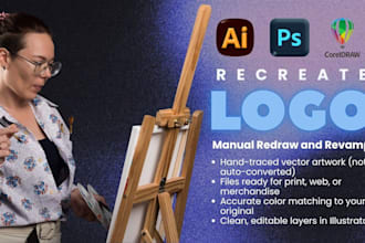 manually vector trace and recreate your logo
